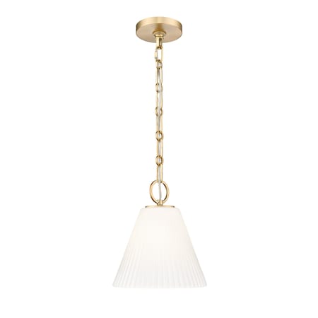 Z-Lite Alaric 1 Light Pendant, 10in. W x 10.75in. H, Modern Gold 3042P10-MGLD